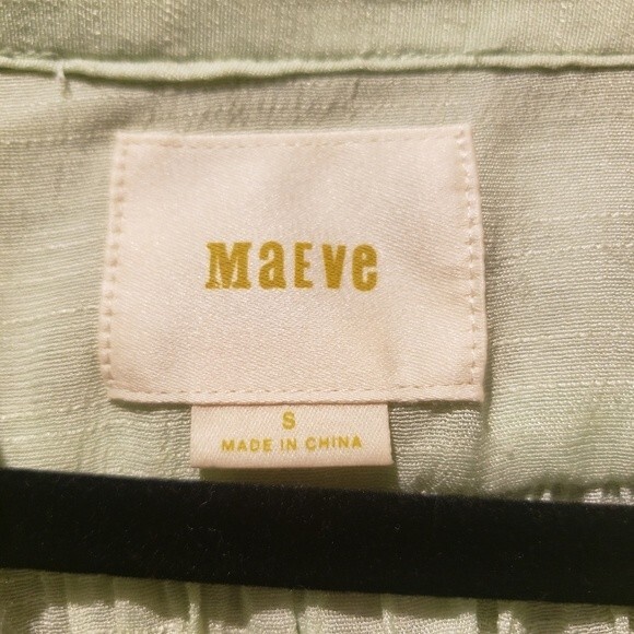 Anthropologie Maeve Brynna Button Up Pale Green Dolman Sleeve Top Size S - Picture 6 of 7